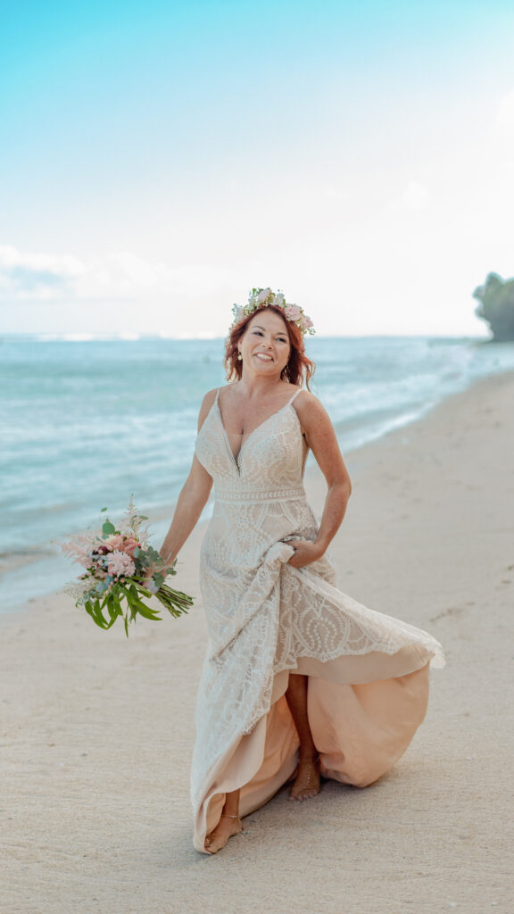 Cindy gang zum Altar