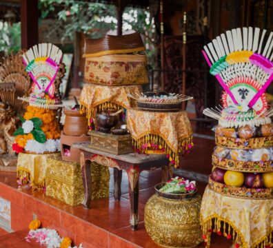 Yuni & Herbert balinesische Zeremonie Setup